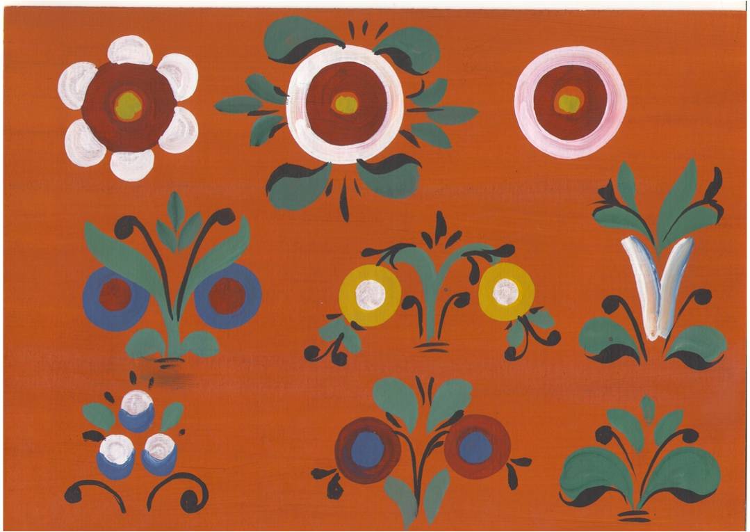 Реконструкция элементов одного из видов леденгской росписи. Фото авторов проекта